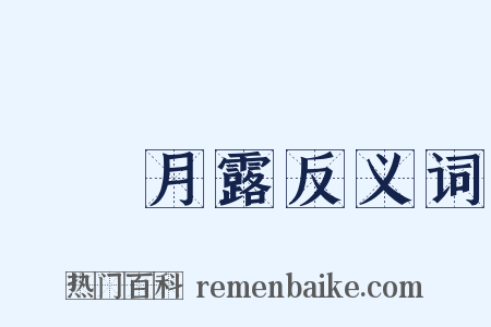 風雲月露反义词是什么意思的图片